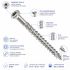 1000 A2 Stainless Steel Wood Decking Screws - Dimensions 5 x 50 mm, Reduced Notched Head + Free TX25 Bit - D-Work