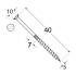 200 Vis De Construction À Tête Plate Cs 05040 - 5X40 mm T25 - D-Work