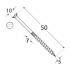 200 Vis de Construction à Tête Plate 5x50 mm T25 - Acier Zingué - Fixation Fiable - D-Work