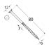 200 Vis de Construction à Tête Plate 6x80 mm T30 - Acier Zingué - Fixation Fiable - D-Work