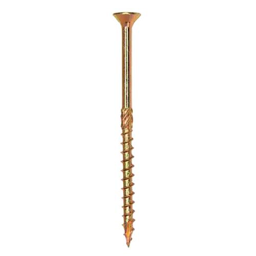 100 Vis de Construction à Tête Plate 6x180 mm T30 - Acier Zingué - Fixation Fiable - D-Work
