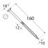 50 Vis de Construction à Tête Plate 10x160 mm T40 - Acier CS 10160 - Fixation Solide - D-Work