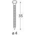 Clou d’Ancrage 261 Pcs 35x4 mm - Acier Zingué - Fixation Fiable - D-Work