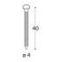 Clou d’Ancrage 226 Pièces 40x4 mm - Acier Zingué - Fixation Fiable - D-Work
