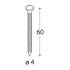 Clou d’Ancrage 158 Pièces 60x4 mm - Acier Zingué - Fixation Fiable - D-Work