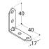 50 Équerres Étroites Kw2 - 40X40X17X1.5 mm - D-Work