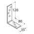 10 Équerres De Construction Kb2 - 120X80X35X4.0 mm - D-Work