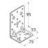 20 Équerres Renforcées Kpk 12 - 95X53X75X2.5 mm - D-Work