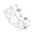 20 Équerres 135° 50x50x35x2,5 mm - Acier - Fixation Solide - D-Work