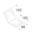 20 Équerres 135° KLR 105x105x90x2,5 mm - Acier - Fixation Solide - D-Work