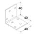 50 Équerres Perforées KM1 40x40x40x2 mm - Acier - Fixation Polyvalente - D-Work