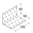 20 Équerres Perforées Km6 - 60X60X100X2.0 mm - D-Work