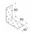 20 Équerres Perforées Km7 - 80X80X40X2.0 mm - D-Work