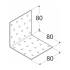 20 Équerres Perforées KM9 80x80x80x2,0 mm - Acier - Fixation Polyvalente - D-Work