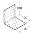20 Équerres Perforées Km13 - 100X100X100X2.0 mm - D-Work