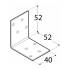 20 Équerres Perforées KM17 52x52x40x2 mm - Acier - Fixation Polyvalente - D-Work