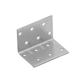 50 Équerres Perforées Renforcées 40x40x60x1,5 mm - Acier - Fixation Solide - D-Work