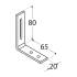 20 Équerres Réglables KR 1 75x65x20x3 mm - Acier - Fixation Polyvalente - D-Work
