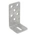4 Équerres ZNO KR 8 130x70x65x5 mm - Acier Zingué - Fixation Robuste - D-Work