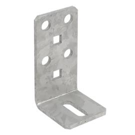 4 Équerres ZNO KR 8 130x70x65x5 mm - Acier Zingué - Fixation Robuste - D-Work