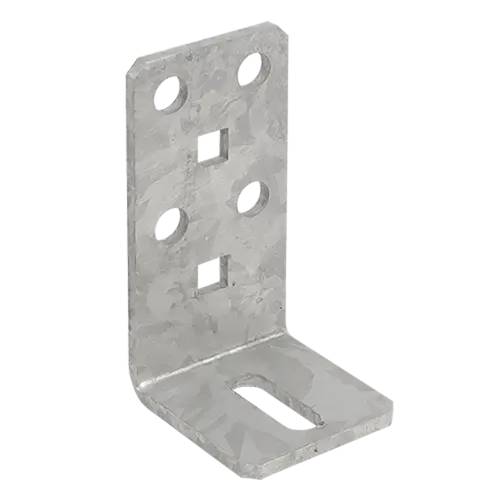 4 Équerres ZNO KR 8 130x70x65x5 mm - Acier Zingué - Fixation Robuste - D-Work