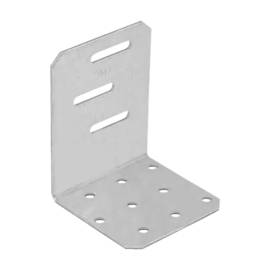 20 Équerres Perforées Réglables Gauches 60x80x60x2 mm - Acier - Fixation Polyvalente - D-Work