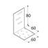 20 Équerres Perforées Réglables Gauches 60x80x60x2 mm - Acier - Fixation Polyvalente - D-Work