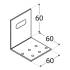 20 Équerres Perforées Réglables Kmr 7 - 60X60X60X2.0 mm - D-Work
