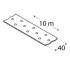 Bande de Fixation Perforée 40x2 mm - 10 M - Acier Zingué - D-Work