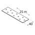 Bande de Fixation Perforée 40x2 mm - 25 M - Acier Zingué - Polyvalente et Résistante - D-Work