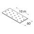 Bande de Fixation Perforée TM3/10 10M 60x2 mm - Acier Zingué - Polyvalente et Résistante - D-Work