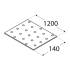 Plaque Perforée Pp96 - 140X1200X2.0 mm - D-Work