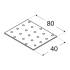 20 Plaques Perforées Pp1 - 80X40X2.0 mm - D-Work