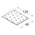 20 Plaques Perforées PP3 120x40x2 mm - Acier - Usage Bricolage - D-Work