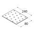20 Plaques Perforées Pp10 - 240X80X2.0 mm - D-Work