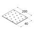 20 Plaques Perforées Pp28 - 40X200X2.0 mm - D-Work