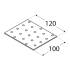 20 Plaques Perforées PP31 100x120x2 mm - Acier - Usage Bricolage - D-Work