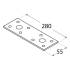 20 Connecteurs Plat LP4 280x55x2,5 mm - Acier - Fixation Fiable - D-Work