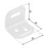 20 Équerres Pour Meuble FKS 1 25x25x29 mm - Blanc - Fixation Solide - D-Work