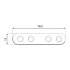 4 Connecteurs Plats FLW 80 77x13x2 mm - Acier - Fixation Fiable - D-Work