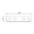 4 Connecteurs Plats FLW 100 97x13x2 mm - Acier - Fixation Fiable - D-Work