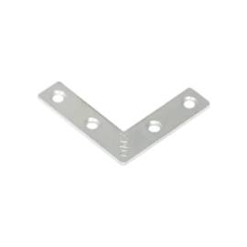 4 Équerres Plates NA 40 40x40x10x1,5 mm - Acier - Fixation Robuste - D-Work