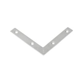 50 Équerres Plates 75x75x13x2 mm - Acier - Fixation Solide et Pratique - D-Work