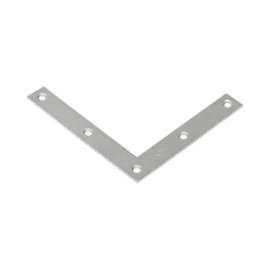 10 Équerres Plates NA 100 100x100x15x2 mm - Acier - Fixation Solide - D-Work