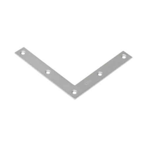 10 Équerres Plates NA 100 100x100x15x2 mm - Acier - Fixation Solide - D-Work