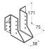 10 Sabots De Solive 51x105x75x2,0 mm - Acier - Fixation Solide - D-Work