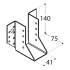 10 Sabots De Solive WB12 51x165x75x2 mm - Acier - Fixation Solide - D-Work