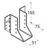 10 Sabots De Solive WB18 60x220x75x2,0 mm - Acier - Fixation Solide - D-Work