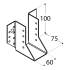 10 Sabots De Solive Wb20 - 64X128X75X2.0 mm - D-Work