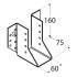 10 Sabots De Solive 70x155x75x2,0 Mm - Acier - Fixation Solide - D-Work